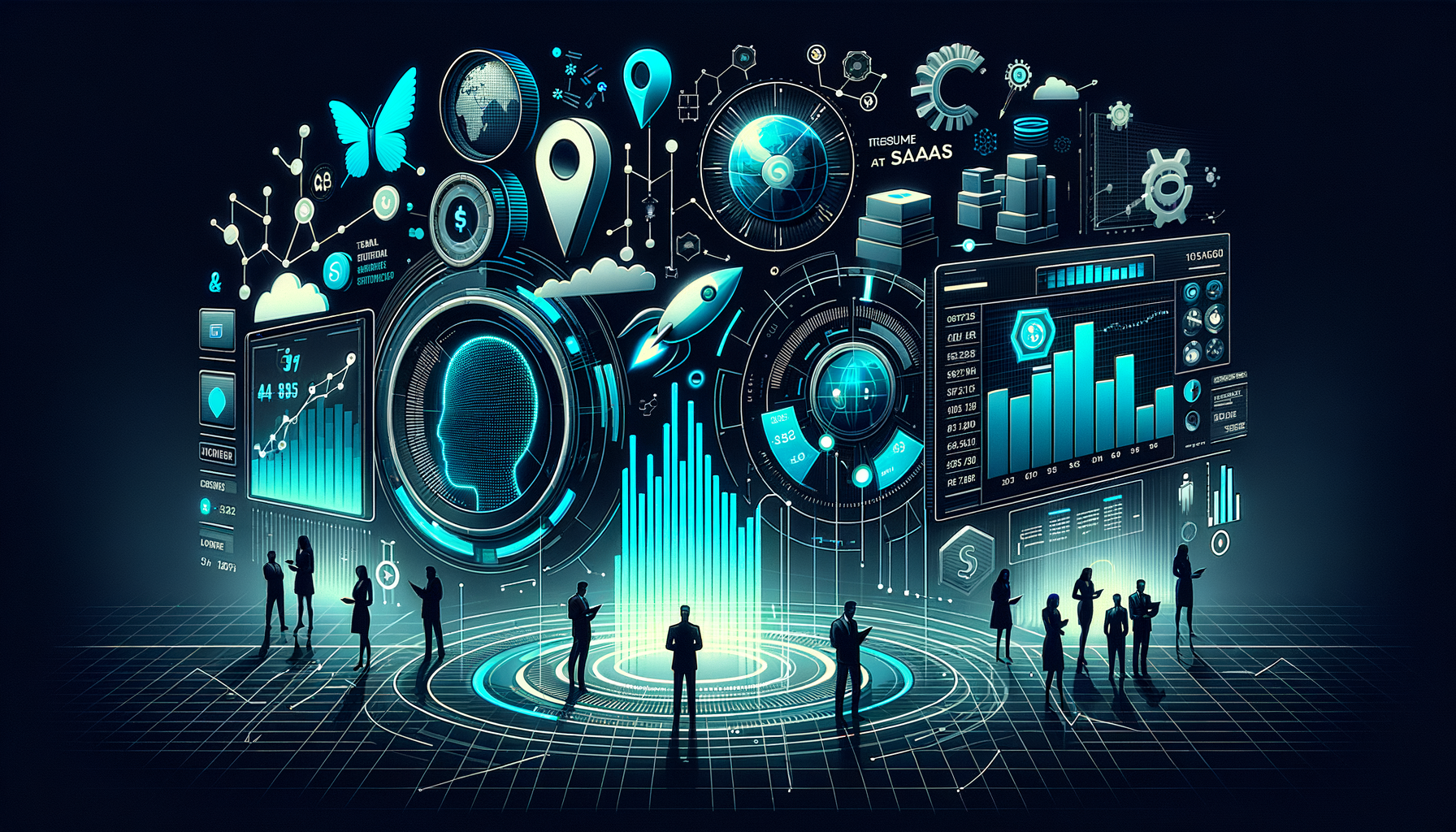 Editorial illustration for saas valuation multiples: global - digital business intelligence